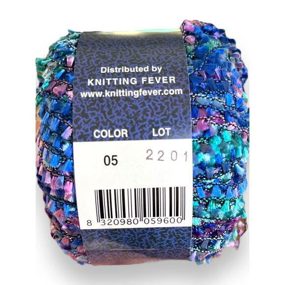 3 Balls Knitting Fever SPICE Eyelash Flutter Yarn | 05 Blue Pink | Made in Italy - Picture 5 of 7